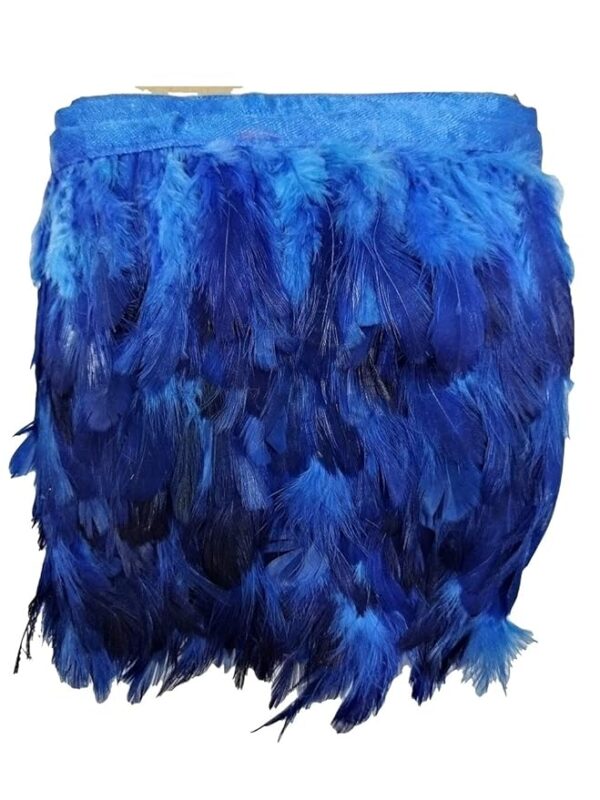 VRB Dec Natural Hackle Pointed Dyed Feathers Trim Fringe Lace Art/Craft/DIY (3-5 Inch) (9 Meters).