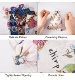 VRB Dec 50 Pcs Organza Bags, White Wedding Favor Bags,Jewelry Gift Bags for Party, Jewelry, Christmas, Festival, Bathroom Soaps, Makeup Organza, Wrapping Supplie (Color 2)
