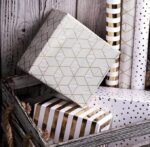 VRB Dec 20pcs Gift Wrapping Paper Sheet/Gift Paper For packing/Gift Papers Sheets/Gift Wrapper/Gift Packing Material Wrapping Paper for Gift Packing Birthday,Anniversary,Diwali,Christmas.(Golden Sheet)