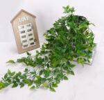VRB Dec 2pcs Artificial Greenery Ferns Plants Vines Hanging Flowers Needle Wall Hanging For Home Decor Door Wall Balcony Decoration Party Festival Craft (Fern Hanging With Pot)