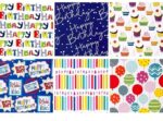 VRB Dec 20pcs Gift Wrapping Paper Sheet/Gift Paper For packing/Gift Papers Sheets/Gift Wrapper/Gift Packing Material Wrapping Paper for Gift Packing Birthday,Anniversary,Diwali,Christmas.(Happy Birthday Sheet)