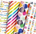VRB Dec 20pcs Gift Wrapping Paper Sheet/Gift Paper For packing/Gift Papers Sheets/Gift Wrapper/Gift Packing Material Wrapping Paper for Gift Packing Birthday,Anniversary,Diwali,Christmas.(Happy Birthday Sheet)