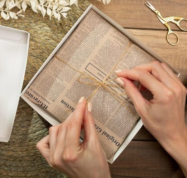 VRB Dec 20pcs Gift Wrapping Paper Sheet/Gift Paper For packing/Gift Papers Sheets/Gift Wrapper/Gift Packing Material Wrapping Paper for Gift Packing Birthday,Anniversary,Diwali,Christmas.(Newspaper Print)