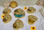 VRB Dec 12pcs Chocolate Box for Wedding storage box Candy Jars Candy Storage Boxes Gift Boxes for Wedding Baby Shower Christmas Birthday Party Dry Fruits,etc. (Oval Shape, Pack Of 12 pcs)