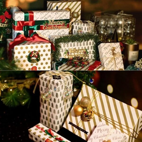 VRB Dec 20pcs Gift Wrapping Paper Sheet/Gift Paper For packing/Gift Papers Sheets/Gift Wrapper/Gift Packing Material Wrapping Paper for Gift Packing Birthday,Anniversary,Diwali,Christmas.(Golden Sheet)