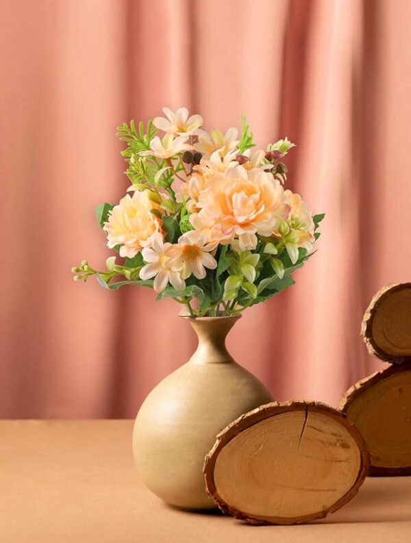 VRB Dec 1 Pcs Artificial Peony Rose Flower Bunch for Home Decor | Faux Flowers for Vases | Decoration Items for Home,Diwali,Chritmas Living Room| Decoration and Craft (Sky Blue)