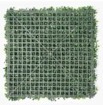 VRB Dec 12 pcs Artificial Grass Vertical Wall Small Leaves Tiles | Vertical Garden Wall Tiles (40 X 60 cm) (Pack of 12), Green