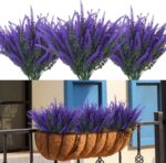 VRB Dec 12 Pcs Artificial Lavender Flowers for Decoration/Flowers for Decorations/Artificial Flowers for Vase/Flower Bouquet/Flowers for Home Decor,Diwali,Christmas,etc.