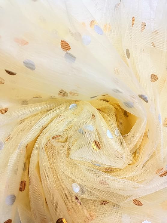 VRB Dec 20Mtr  Multi Purpose Net Fabric Cloth Material for Decoration for Trousseau Packing, Party Hall Decoration, Bouquet,Gift Packing, Party Decor,Pooja Room Decoration Items.