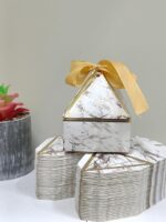 VRB Dec 50 pcs Small Diamond Gift Boxes for Packaging/Gift Boxes for Gifting,hamper boxes for gift empty,return Gifting,Chocolates, Dry Fruits, Wedding & Pooja Gifts. (50 Pcs White With Ribbon)