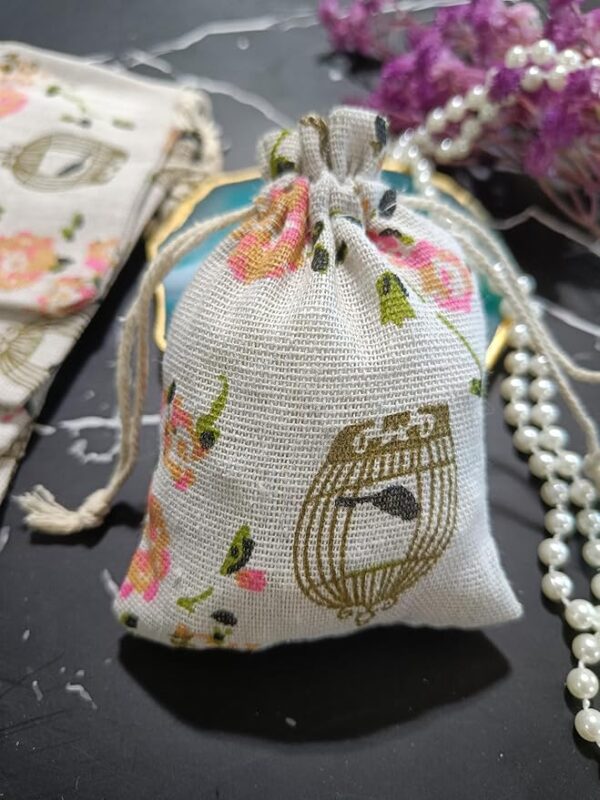 VRB Dec 50 Pcs Organza Bags, White Wedding Favor Bags,Jewelry Gift Bags for Party, Jewelry, Christmas, Festival, Bathroom Soaps, Makeup Organza, Wrapping Supplie (Color 2)