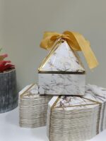 VRB Dec 50 pcs Small Diamond Gift Boxes for Packaging/Gift Boxes for Gifting,hamper boxes for gift empty,return Gifting,Chocolates, Dry Fruits, Wedding & Pooja Gifts. (50 Pcs White With Ribbon)