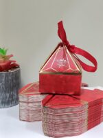VRB Dec 50 pcs Small Diamond Gift Boxes for Packaging/Gift Boxes for Gifting,hamper boxes for gift empty,gift hamper box for gifting,return Gifting,Chocolates, Dry Fruits, Wedding & Pooja Gifts. (50 Pcs Red With Ribbon)