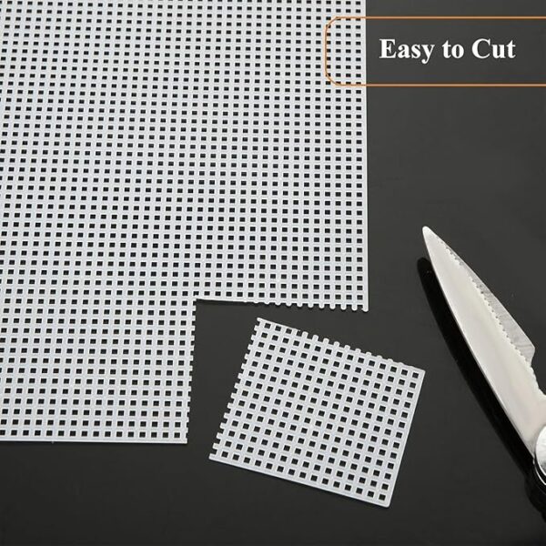 VRB Dec 25 pcs Cross Stitch Cloth/Bag Making Materials,Canvas Sheet for Craft, Sewing/Embroidery Projects and DIY,Plastic Canvas Sheet for Decoration. (25 Pcs Cross Stitch Cloth)