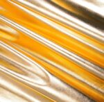 VRB Dec 3 MTR 60 Inch Net Gold Cloth for Decoration,Baby Photoshoot Props Cloth for Decoration,Parties,Costumes, Gift Packing,Party Decor,Backdrop for Wedding mandap,Pooja (Golden Metallic, 3 MTR)