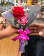 VRB Dec 1 Pcs Artificial Flowers Bunch Bouquet Gift,Crochet Flowers,Artificial Flowers Bunch for Surprise,Birthday Gift,Anniversary Gifting,Wedding,Home Decor, Bedroom Decoration Items (Design 1)