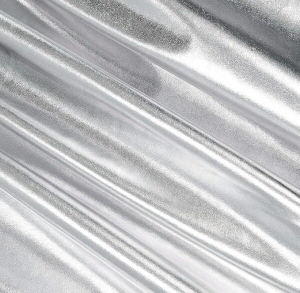 VRB Dec 3 MTR 60 Inch Net Gold Cloth for Decoration,Baby Photoshoot Props Cloth for Decoration,Parties,Costumes, Gift Packing,Party Decor,Backdrop for Wedding mandap,Pooja (Silver Metallic, 3 MTR)