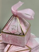 VRB Dec 50 pcs Small Diamond Gift Boxes for Packaging/Gift Boxes for Gifting,hamper boxes for gift empty,gift hamper box for gifting,return Gifting,Chocolates, Dry Fruits, Wedding & Pooja Gifts. (50 Pcs Pink With Ribbon)