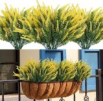 VRB Dec 12 Pcs Artificial Lavender Flowers for Decoration/Flowers for Decorations/Artificial Flowers for Vase/Flower Bouquet/Flowers for Home Decor,Diwali,Christmas,etc.