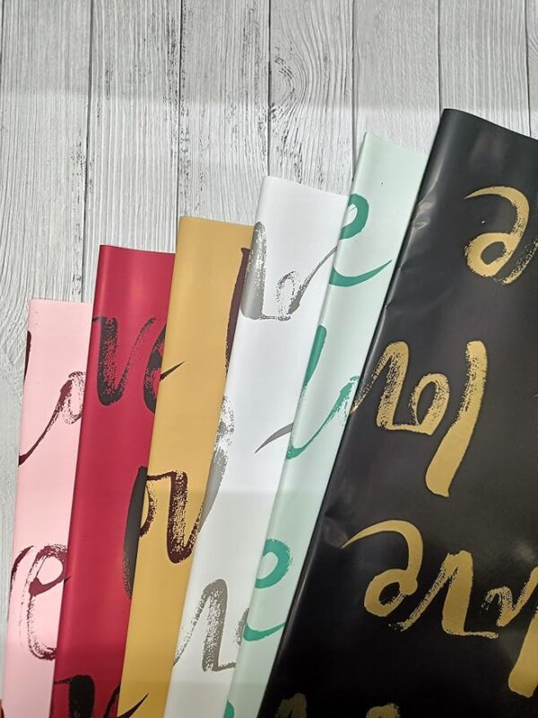 VRB Dec 20pcs Gift Wrapping Paper Sheet,Gift Paper,Gift Wrap Roll,Gift Cover Rapping Paper,Gift Packing Materials,Wrapping Paper for Gift Packing Birthday,valentine,Anniversary,Diwali,Christmas. (20 Pcs Love Printed Design Paper)