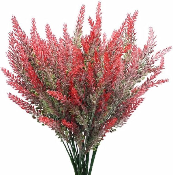 VRB Dec 12 Pcs Artificial Lavender Flowers for Decoration/Flowers for Decorations/Artificial Flowers for Vase/Flower Bouquet/Flowers for Home Decor,Diwali,Christmas,etc.
