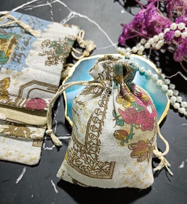 VRB Dec 50 Pcs Organza Bags, White Wedding Favor Bags,Jewelry Gift Bags for Party, Jewelry, Christmas, Festival, Bathroom Soaps, Makeup Organza, Wrapping Supplie (Color 8)