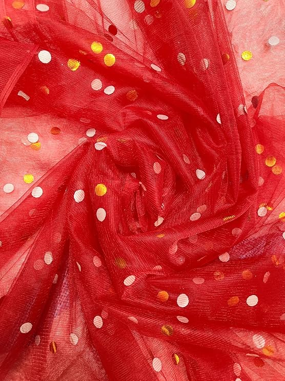 VRB Dec 20Mtr  Multi Purpose Net Fabric Cloth Material for Decoration for Trousseau Packing, Party Hall Decoration, Bouquet,Gift Packing, Party Decor,Pooja Room Decoration Items.