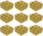 VRB Dec 12pcs chocolate box Plastic Wedding organisers storage box Candy jars/Storage Boxes Gift Boxes for Wedding Baby Shower Christmas Birthday Party Dry Fruits (Pack of 12 Pcs, Square Ribbon Big)