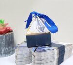 VRB Dec 50 pcs Small Diamond Gift Boxes for Packaging/Gift Boxes for Gifting,hamper boxes for gift empty,gift hamper box for gifting,return Gifting,Chocolates, Dry Fruits, Wedding & Pooja Gifts. (50 Pcs Blue With Ribbon)