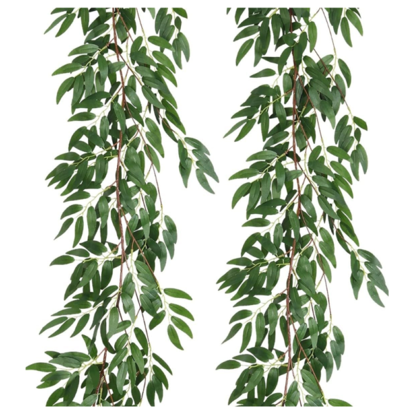 VRB Dec 1pcs Artificial Greenery Ferns Plants Vines Hanging Flowers Needle Wall Hanging For Home Decor Door Wall Balcony Decoration Party Festival Craft (Bamboo Fern Garland)