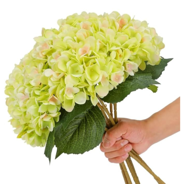 VRB Dec 1Pcs Artificial Hydrangea Flower Stick/Artificial Flowers for Decoration/Home Decor, Office, Bedroom, Balcony, Diwali,Christmas Decorations,Living Room, Deepawali Decoration