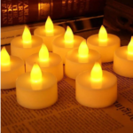 VRB Dec 24 Pcs Acrylic Flameless & Smokeless Decorative Candles Led Tea Light Candle Perfect for Gifting, Home, Birthday, Diwali, Christmas,Decorative Candles,Balcony, Birthday (Acrylic - 24 Pcs)