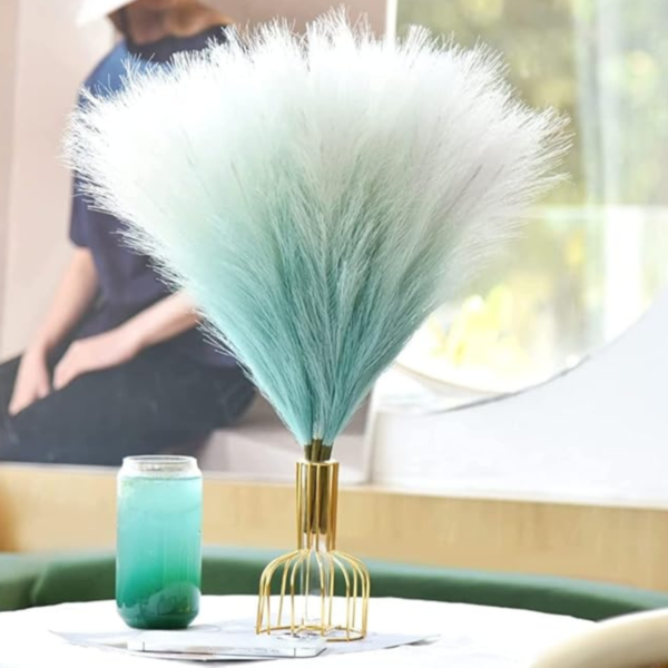 VRB Dec™ 3 Pcs Artificial Pampas Grass Sticks | Faux Flowers for Vases | Decoration Items for Living Room Vase Office, Bedroom, Balcony Table, Diwali Decoration tems Corner