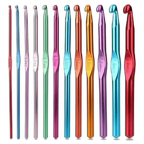 VRB Dec 12pcs Crochet Needles, Knitting Needles, Crochet Kit, Crochet Hook, Knitting Kit, Needle Set, Knitting Needle Set, Crochet Needle, Crochet Set, Crochet Hook Set for Crocheting. (12Pcs Crochet Needle)