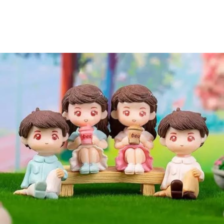 VRB Dec 2 Set Couples Miniature,Figurine,Statue for Valentine Gift, Home,Bedroom,Valentine,Gifts for Girlfriend, Living Room,Office,Restaurant Decor,Wedding,Showpiece,Gifts Figurines (Model 2)
