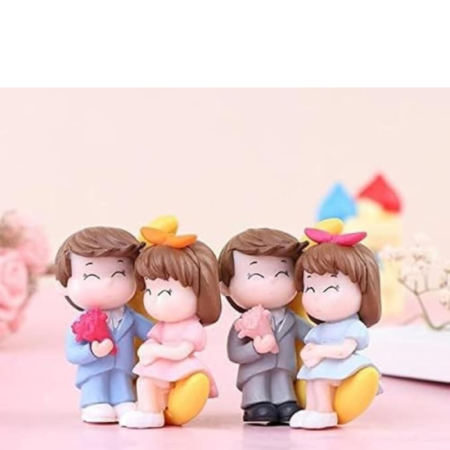 VRB Dec 2 Set Couples Miniature,Figurine,Statue for Valentine Gift, Home,Bedroom,Valentine,Gifts for Girlfriend, Living Room,Office,Restaurant Decor,Wedding,Showpiece,Gifts Figurines (Model 5)
