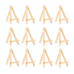 VRB Dec 10 Pcs Wooden Foldable/Adjustable Easel Stand for displaying Great Artwork Sketch,Art Painting,Canvas,Business Promotions, Display, Artist Students (6 Inch Mini Easel Stand - 10 Pcs)