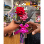 VRB Dec 1 Pcs Artificial Flowers Bunch Bouquet Gift,Crochet Flowers,Artificial Flowers Bunch for Surprise,Birthday Gift,Anniversary Gifting,Wedding,Home Decor, Bedroom Decoration Items (Design 1)