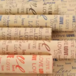 VRB Dec 20pcs Gift Wrapping Paper Sheet/Gift Paper For packing/Gift Papers Sheets/Gift Wrapper/Gift Packing Material Wrapping Paper for Gift Packing Birthday,Anniversary,Diwali,Christmas.(I love U Design)
