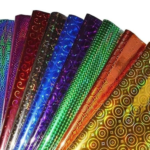 VRB Dec 50pcs Gift Wrapping Paper Sheet/Gift Paper For packing/Gift Papers Sheets/Gift Wrapper/Gift Packing Material Wrapping Paper for Gift Packing Birthday,Anniversary,Diwali,Christmas.(Holographic Metallic Gift Paper)