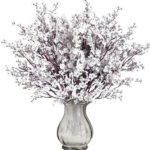 VRB DecTM 5 Pcs Artificial Baby's Breath Gypsophila Flower Bunch for Home Decoration | Flowers for Vases| Decoration Items for Living Room|Home Decor|Diwali Decor|Chritmas