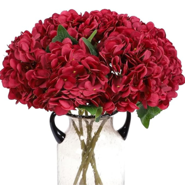 VRB Dec 1Pcs Artificial Hydrangea Flower Stick/Artificial Flowers for Decoration/Home Decor, Office, Bedroom, Balcony, Diwali,Christmas Decorations,Living Room, Deepawali Decoration