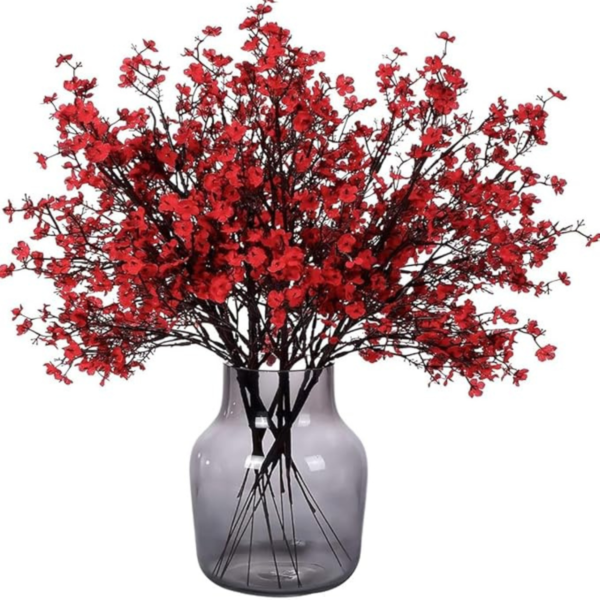 VRB DecTM 5 Pcs Artificial Baby's Breath Gypsophila Flower Bunch for Home Decoration | Flowers for Vases| Decoration Items for Living Room|Home Decor|Diwali Decor|Chritmas