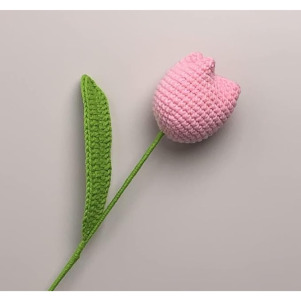 VRB Dec 1 Pcs Crochet Sunflower Decor,Crochet Flowers,Sunflower Gift,Knitted Fake Sunflower Crochet,Tulip/Sunflower with Stem,Handmade Sunflower Bouquet for Decor.