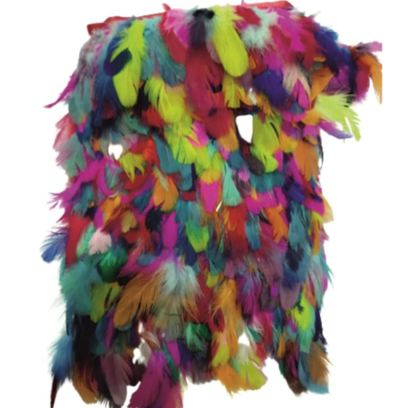 VRB Dec Natural Hackle Pointed Dyed Feathers Trim Fringe Lace Art/Craft/DIY (3-5 Inch) (9 Meters).