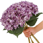 VRB Dec 1Pcs Artificial Hydrangea Flower Stick/Artificial Flowers for Decoration/Home Decor, Office, Bedroom, Balcony, Diwali,Christmas Decorations,Living Room, Deepawali Decoration