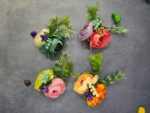 VRB Dec 6 pcs Handmade flower brooch for gift packing,wedding trousseau packing,gift packing,flowers,flower bunch for hamper,tray,gift decor.(Multicolor)