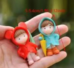 VRB Dec 4 Pcs Miniature Showpiece Set for Home Decor,Car Dashboard,Valentine,Living Room,Gifts Figurines,Cake Decoration Items,Figurines for Home Decor. (4 Pcs Close Umbrella Miniature)