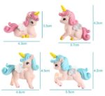 VRB Dec 4Pcs Miniature Decor Items/Miniature/Toys for Garden,Toys for Garden/Accessories for Home Decor,Figurines,Cake Decoration Items (4 Pcs Rainbow Unicorn)