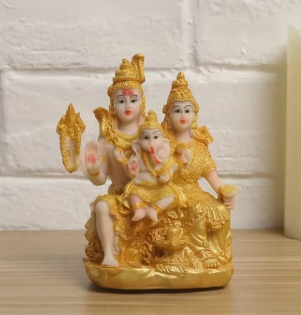 VRB Dec 1 Pcs Ganesha Idol Car Dashboard Idol Ganesha Murti Ganpati Idol for Home Decor Statue Gift for Office Desk Puja Room Figurine Office Desk, House Warming.